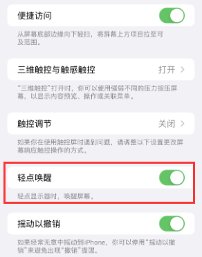 红古苹果授权维修站分享iPhone轻点无法唤醒怎么办 