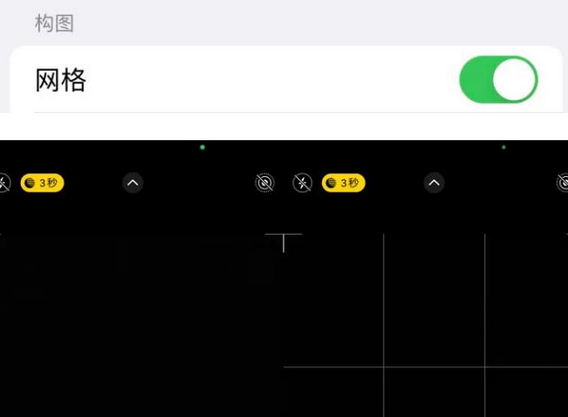 红古苹果手机维修网点分享iPhone如何开启九宫格构图功能