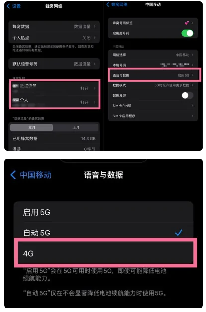 红古苹果手机维修分享iPhone14如何切换4G/5G? iPhone14 5G网络切换方法 